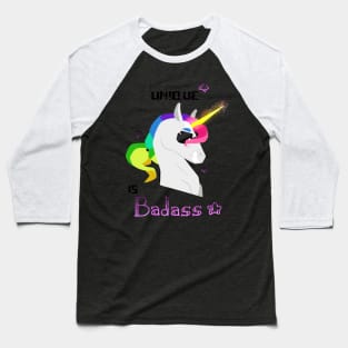 Unique is badass - Unicorn - Purple Baseball T-Shirt